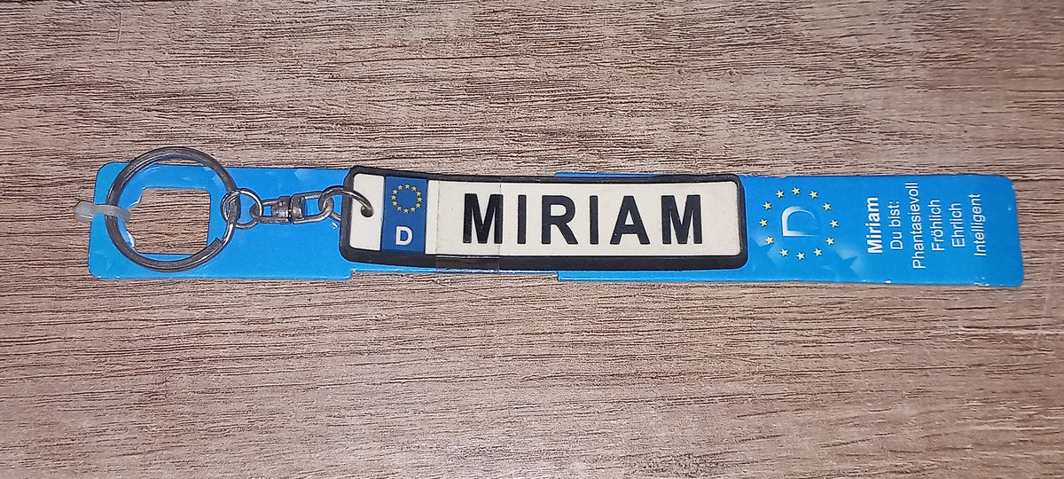 Sleutelhanger kenteken Duits: Miriam