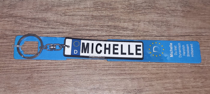 Sleutelhanger kenteken Duits: Michelle
