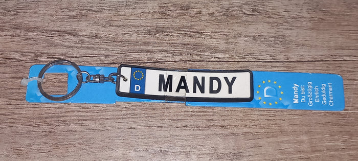 Sleutelhanger kenteken Duits: Mandy