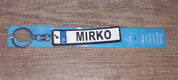 Sleutelhanger kenteken Duits: Mirko