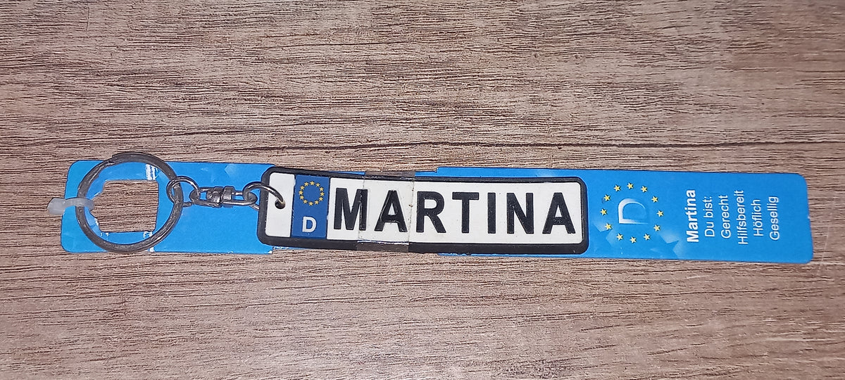 Sleutelhanger kenteken Duits: Martina