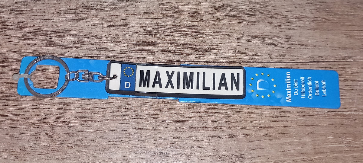 Sleutelhanger kenteken Duits: Maximilian