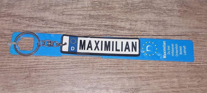 Sleutelhanger kenteken Duits: Maximilian
