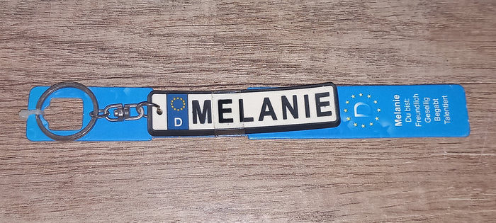 Sleutelhanger kenteken Duits: Melanie