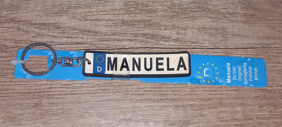 Sleutelhanger kenteken Duits: Manuela