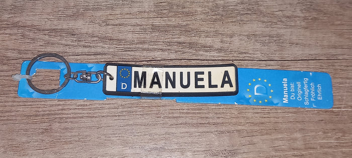Sleutelhanger kenteken Duits: Manuela