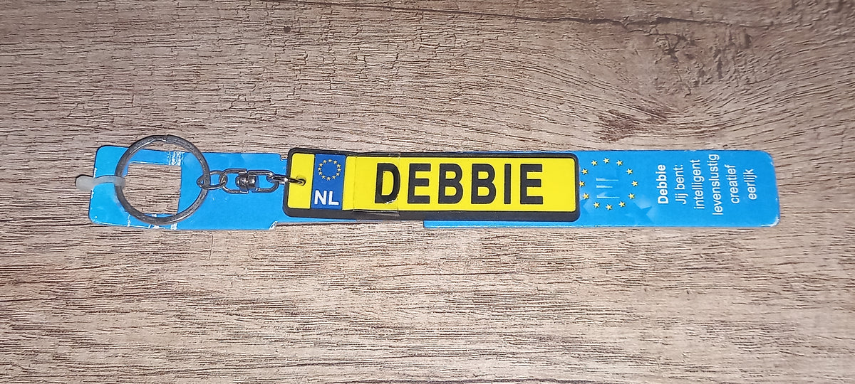 Sleutelhanger kenteken: Debbie