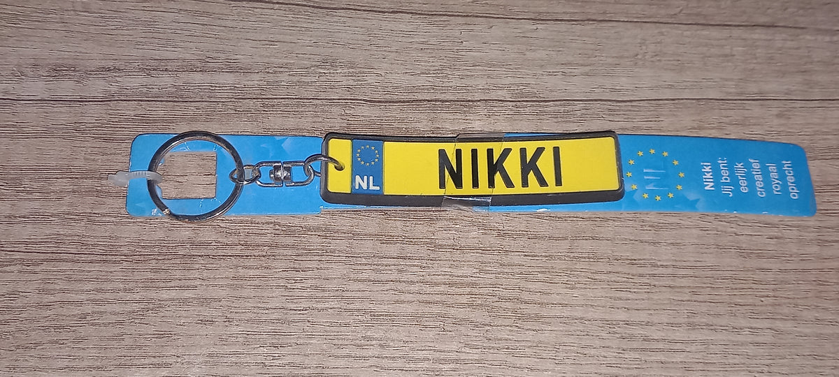 Sleutelhanger kenteken: Nikki