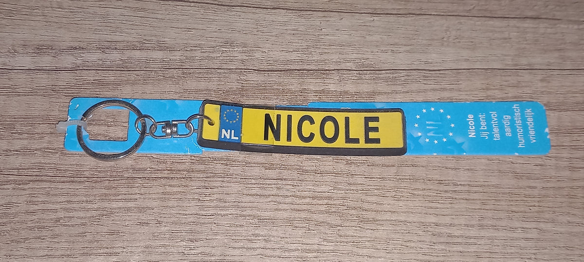 Sleutelhanger kenteken: Nicole