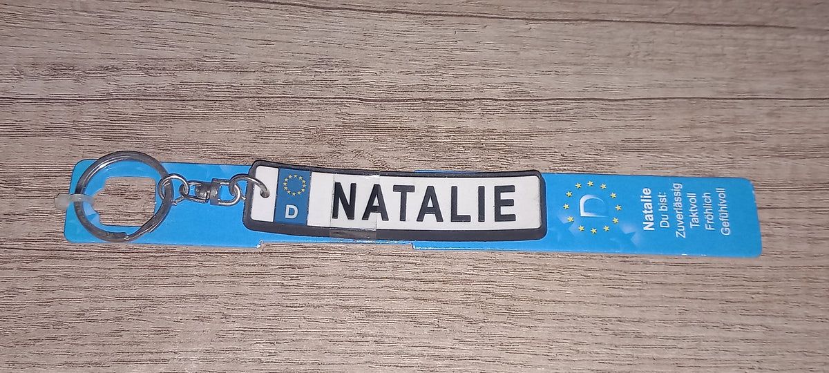 Sleutelhanger kenteken Duits: Natalie