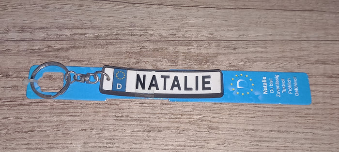 Sleutelhanger kenteken Duits: Natalie
