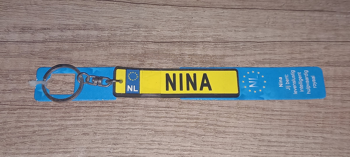 Sleutelhanger kenteken: Nina