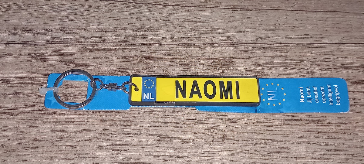 Sleutelhanger kenteken: Naomi