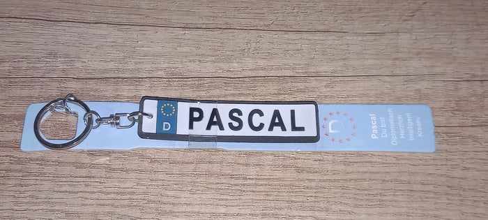Sleutelhanger kenteken Duits: Pascal
