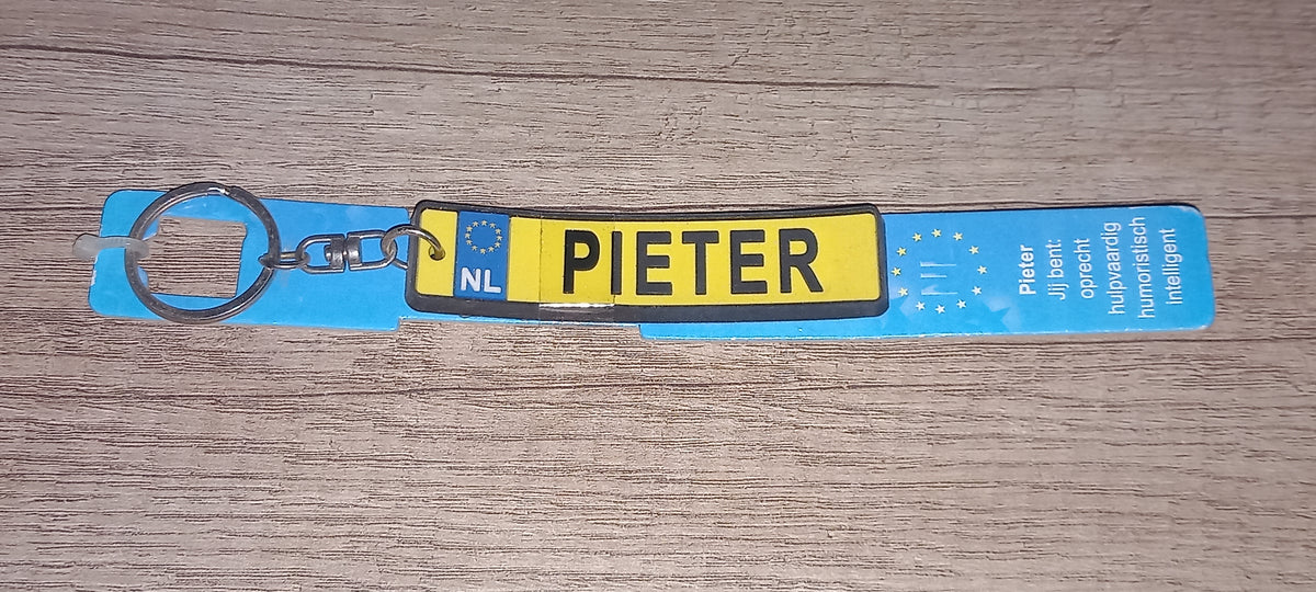 Sleutelhanger kenteken: Pieter