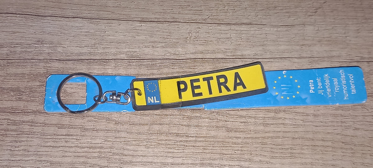 Sleutelhanger kenteken: Petra