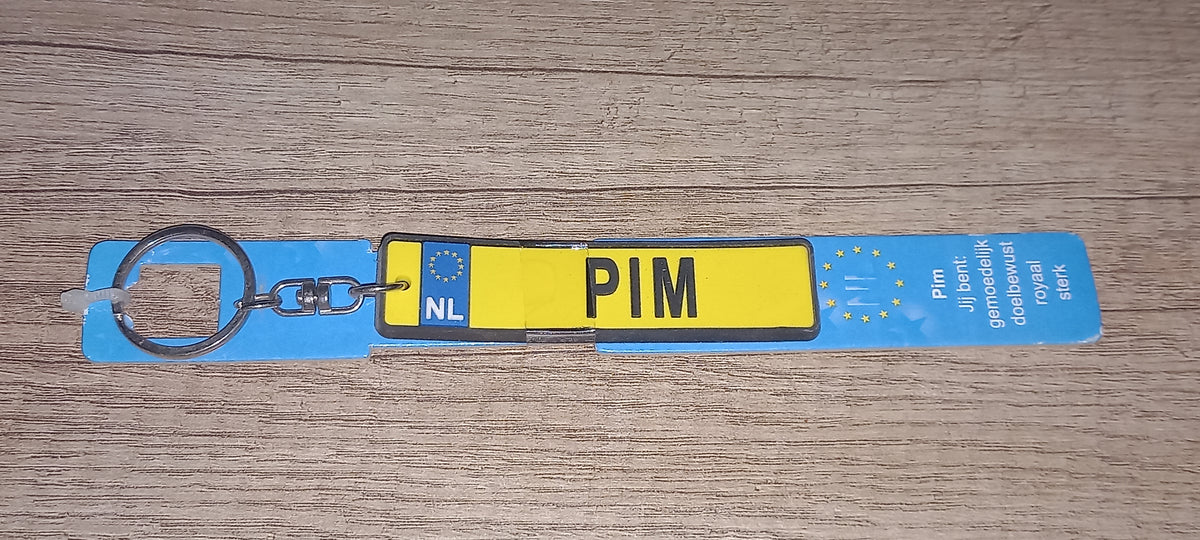 Sleutelhanger kenteken: Pim