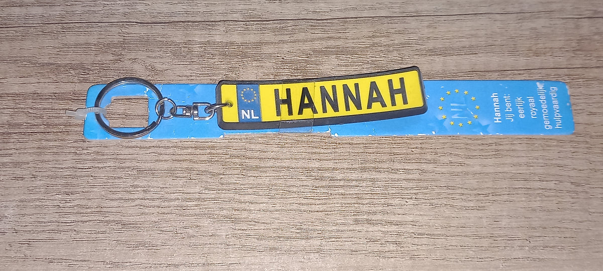 Sleutelhanger kenteken: Hannah