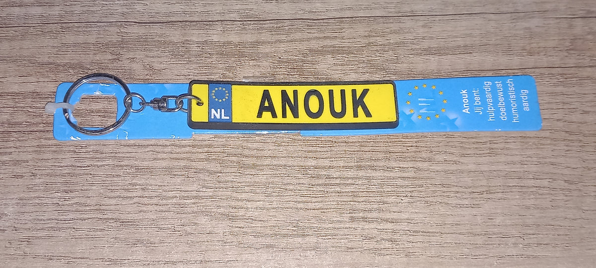 Sleutelhanger kenteken: Anouk
