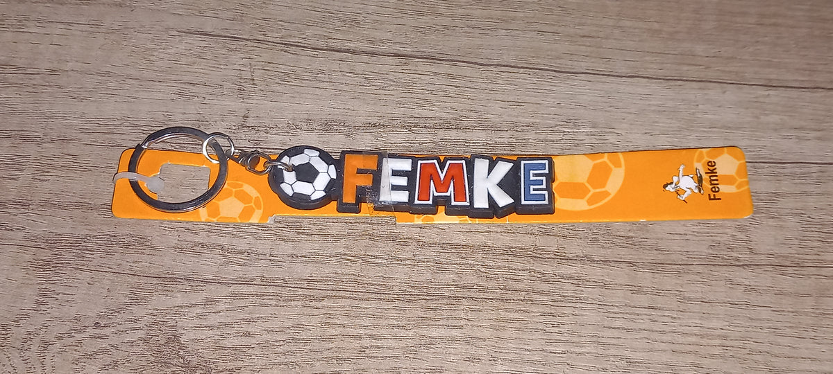 Sleutelhanger voetbal: Femke