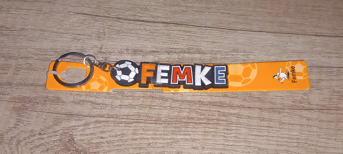 Sleutelhanger voetbal: Femke