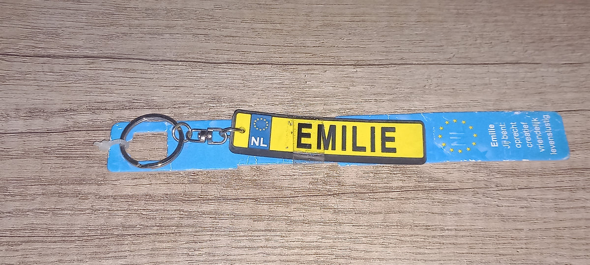 Sleutelhanger kenteken: Emilie