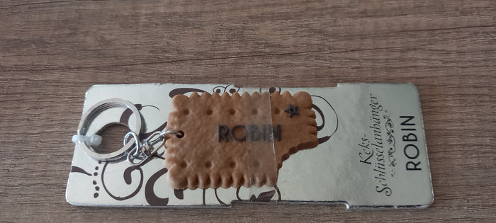 Sleutelhanger koekje: Robin
