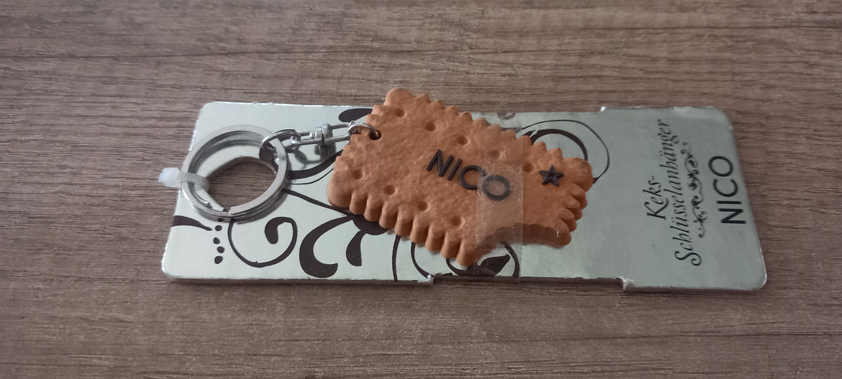 Sleutelhanger koekje: Nico