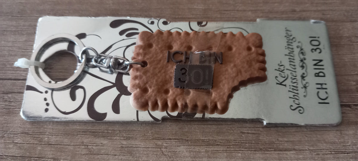 Sleutelhanger koekje: Ich bin 30!