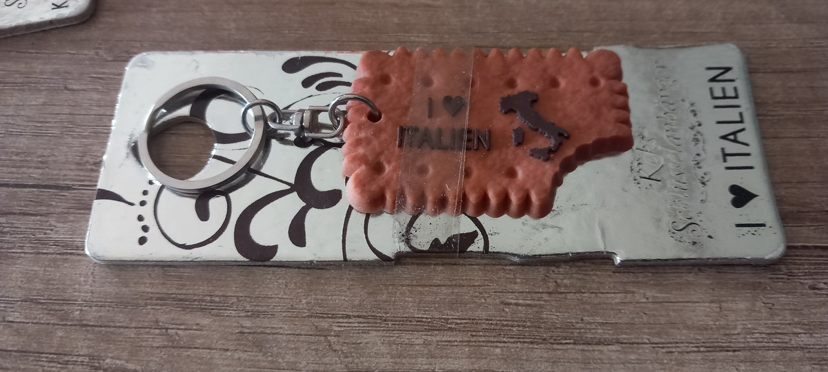Sleutelhanger koekje: I love Italien