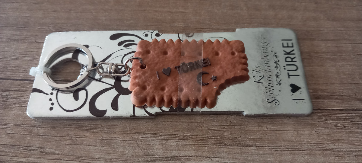 Sleutelhanger koekje: I love Turkei