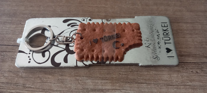 Sleutelhanger koekje: I love Turkei