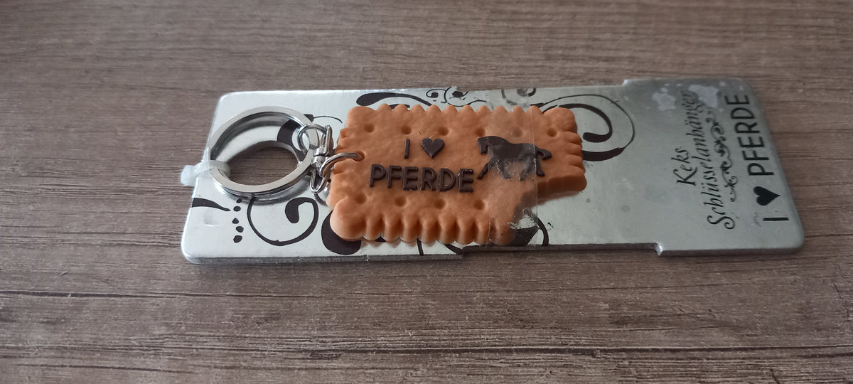 Sleutelhanger koekje: I love Pferde