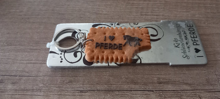 Sleutelhanger koekje: I love Pferde