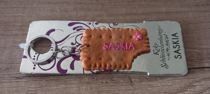 Sleutelhanger koekje: Saskia