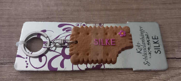 Sleutelhanger koekje: Silke