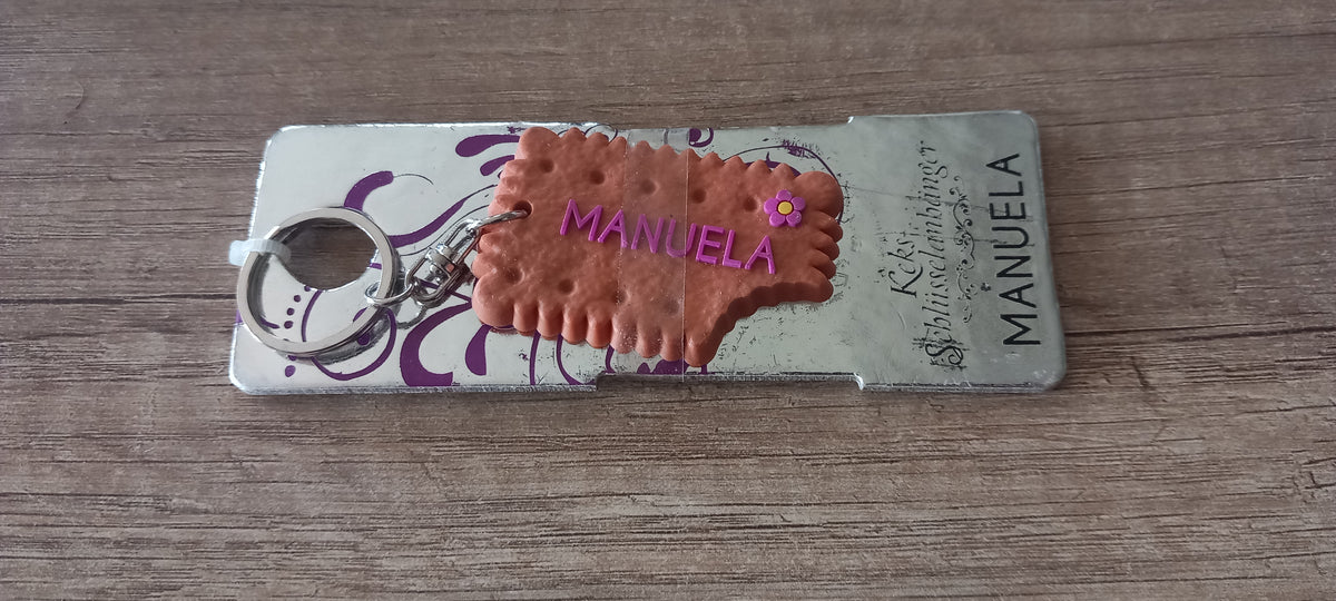 Sleutelhanger koekje: Manuela