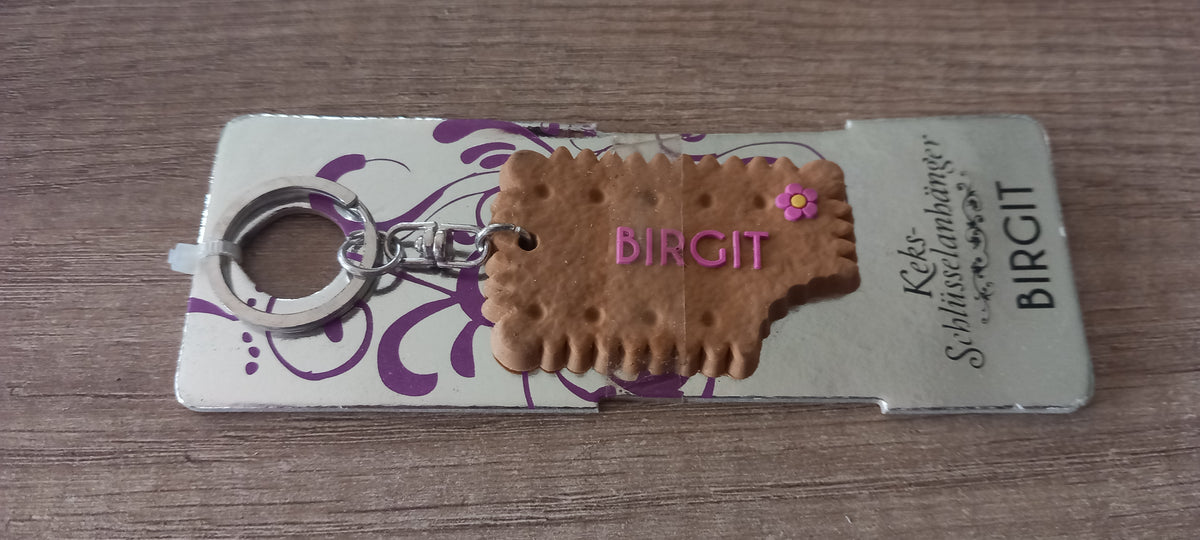 Sleutelhanger koekje: Birgit