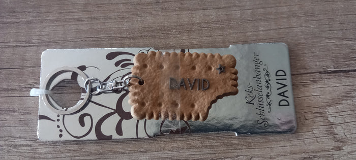 Sleutelhanger koekje: David