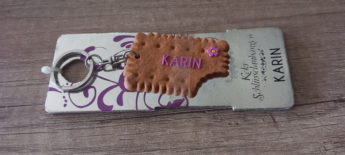 Sleutelhanger koekje: Karin