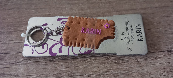 Sleutelhanger koekje: Karin