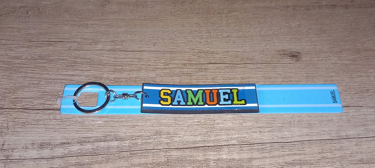 Sleutelhanger blauw Samuel