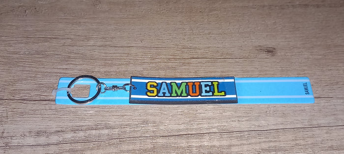Sleutelhanger blauw Samuel