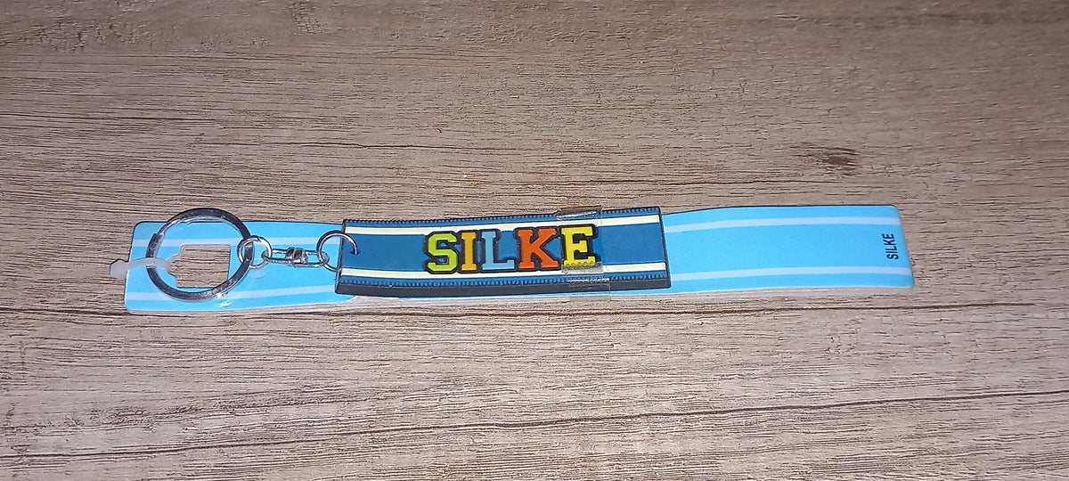 Sleutelhanger blauw Silke
