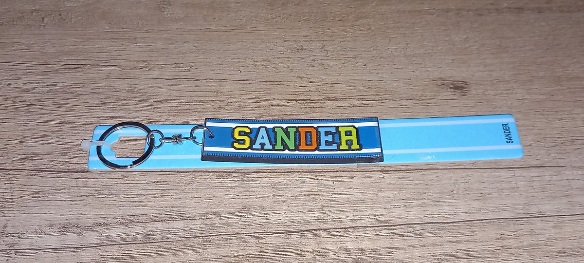 Sleutelhanger blauw Sander