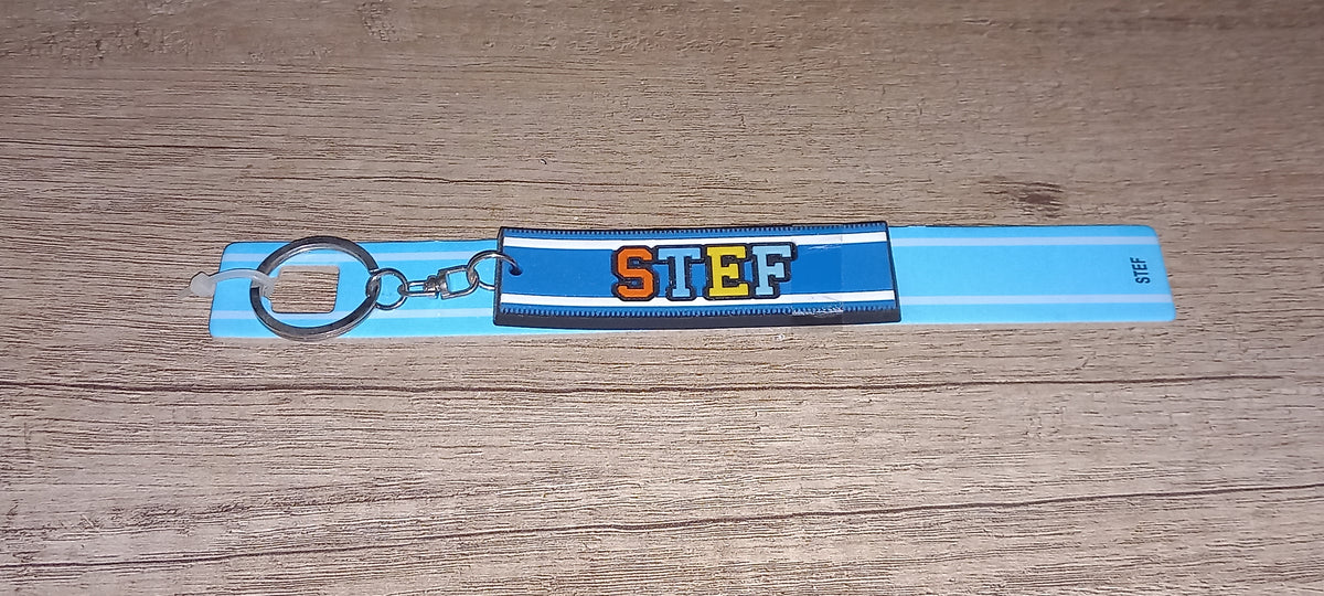 Sleutelhanger blauw Stef