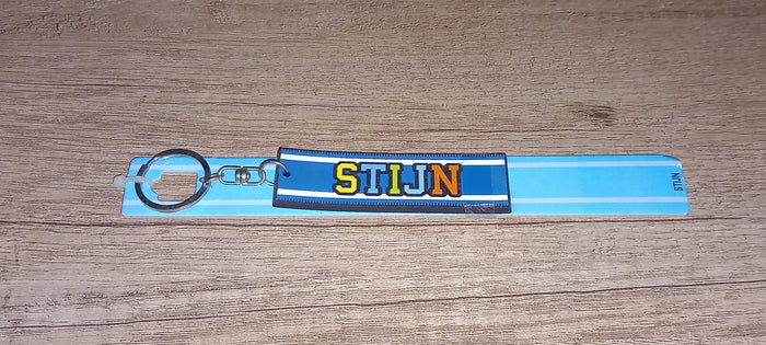 Sleutelhanger blauw Stijn