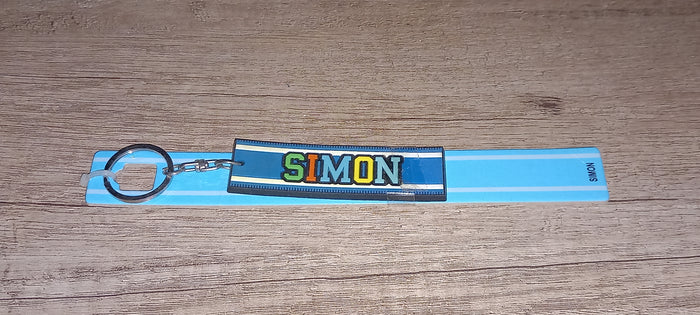 Sleutelhanger blauw Simon
