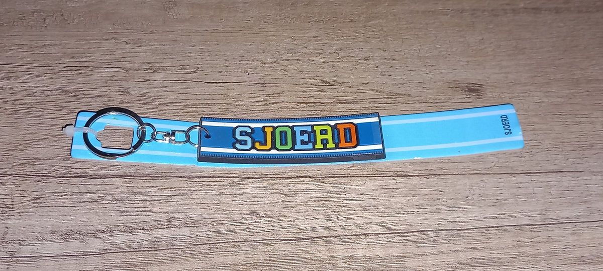Sleutelhanger blauw Sjoerd