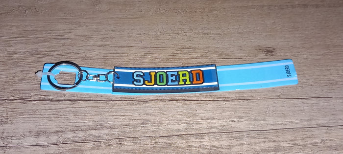 Sleutelhanger blauw Sjoerd